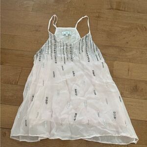 MLV Pink and Silver Sequin Tank Top